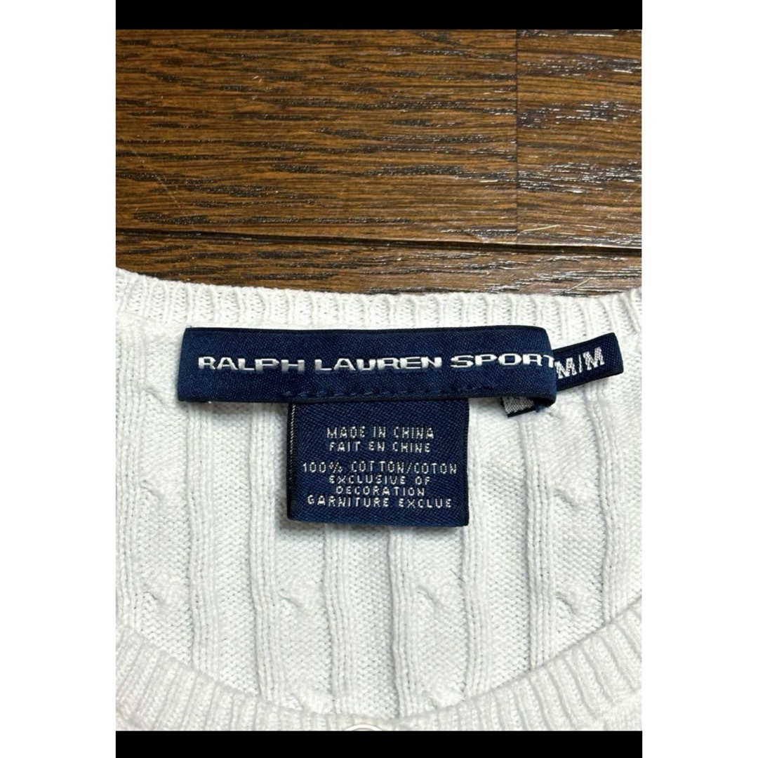 POLO RALPH LAUREN(ポロラルフローレン)の【人気カラー ホワイト】ラルフローレン ケーブル カーディガン NO1761 レディースのトップス(ニット/セーター)の商品写真