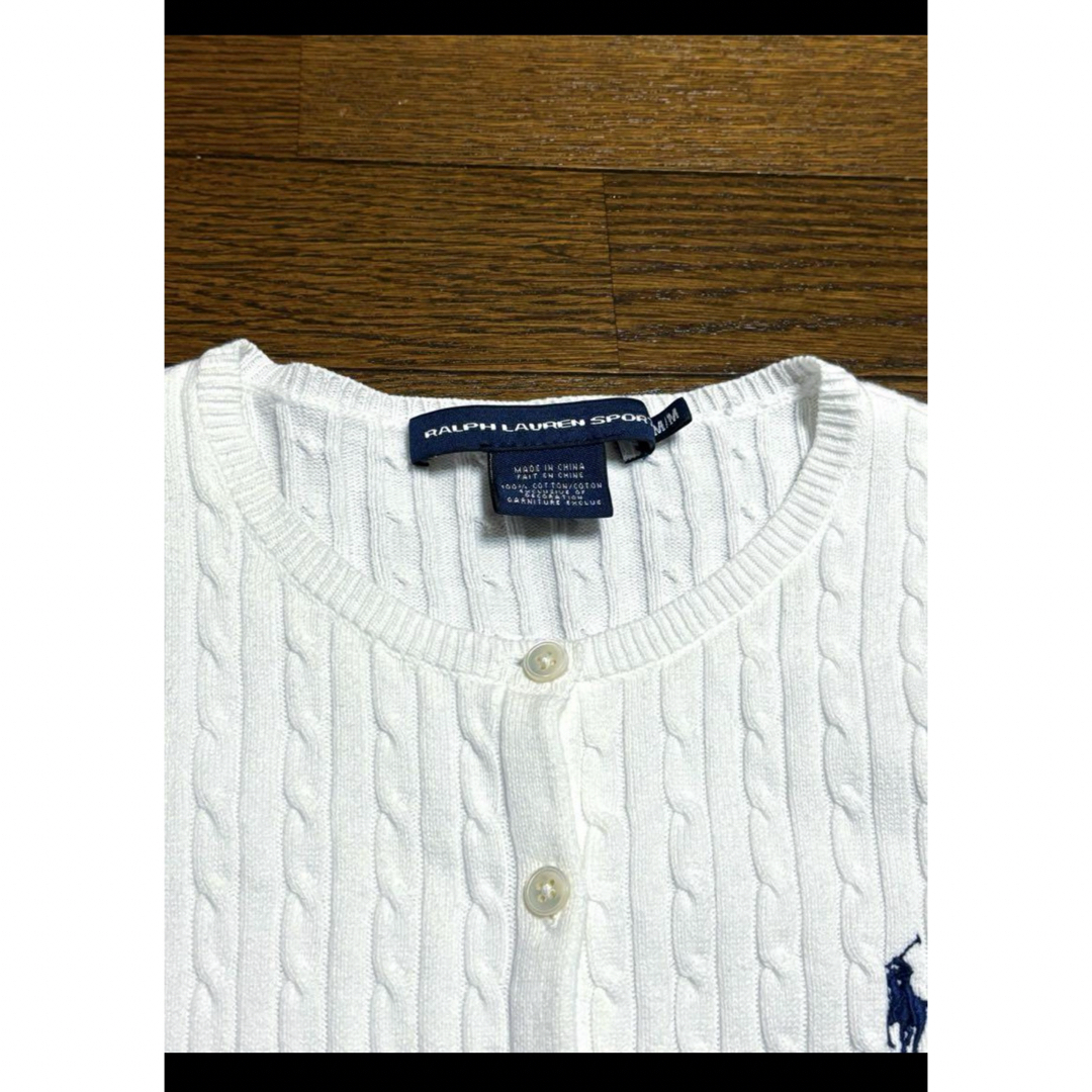 POLO RALPH LAUREN(ポロラルフローレン)の【人気カラー ホワイト】ラルフローレン ケーブル カーディガン NO1761 レディースのトップス(ニット/セーター)の商品写真