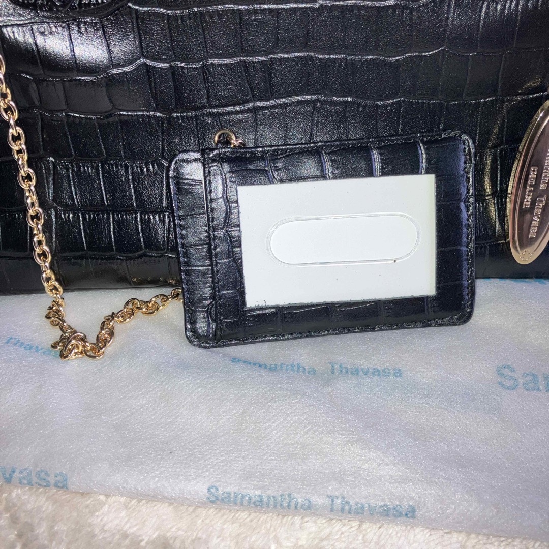 Samantha Thavasa(サマンサタバサ)のサマンサタバサ　ゴールドロゴ・ジュエリーバックルハンドバッグ レディースのバッグ(ハンドバッグ)の商品写真