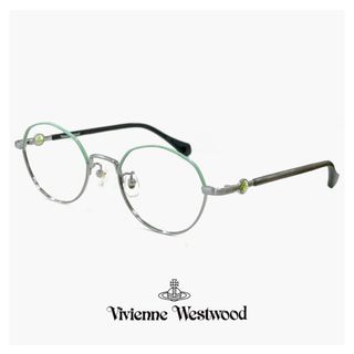 ヴィヴィアンウエストウッド(Vivienne Westwood)の【新品】 ヴィヴィアン ウエストウッド レディース メガネ 40-0010 c01 48mm Vivienne Westwood 眼鏡 女性 40-0010 多角形 型 メタル フレーム オーブ(サングラス/メガネ)