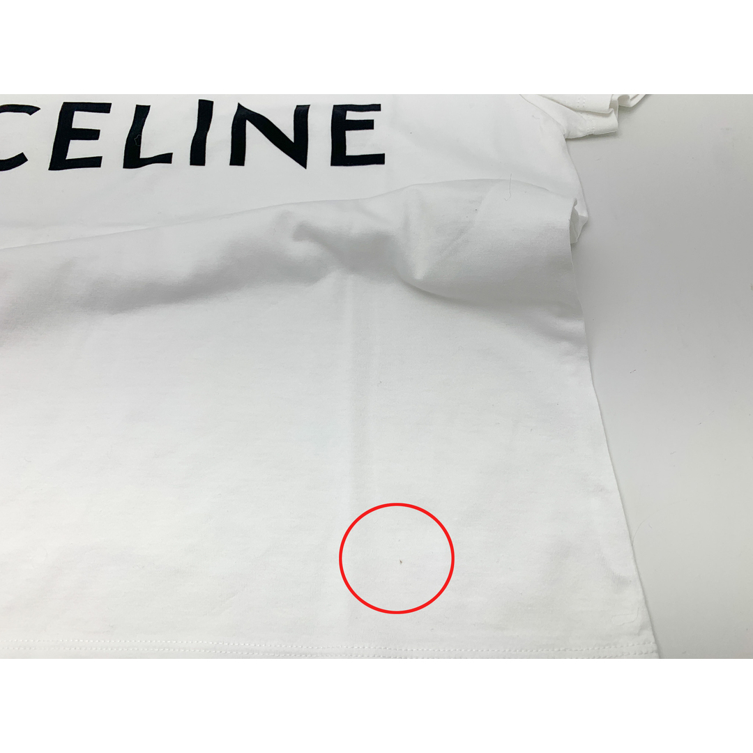 celine(セリーヌ)のCELINE セリーヌ ロゴ Tシャツ 白 ホワイト 2X314916G ブランド アパレル レディース Lサイズ 服 レディースのトップス(Tシャツ(半袖/袖なし))の商品写真