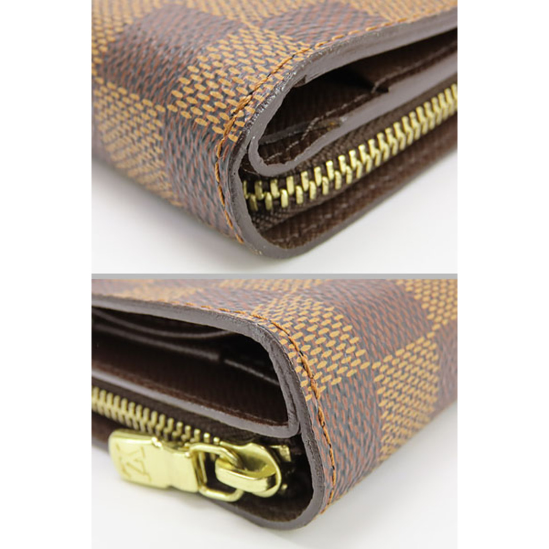 LOUIS VUITTON(ルイヴィトン)の超美品ルイヴィトンダミエコンパクトジップファスナー付き二つ折り財布ダ レディースのファッション小物(財布)の商品写真