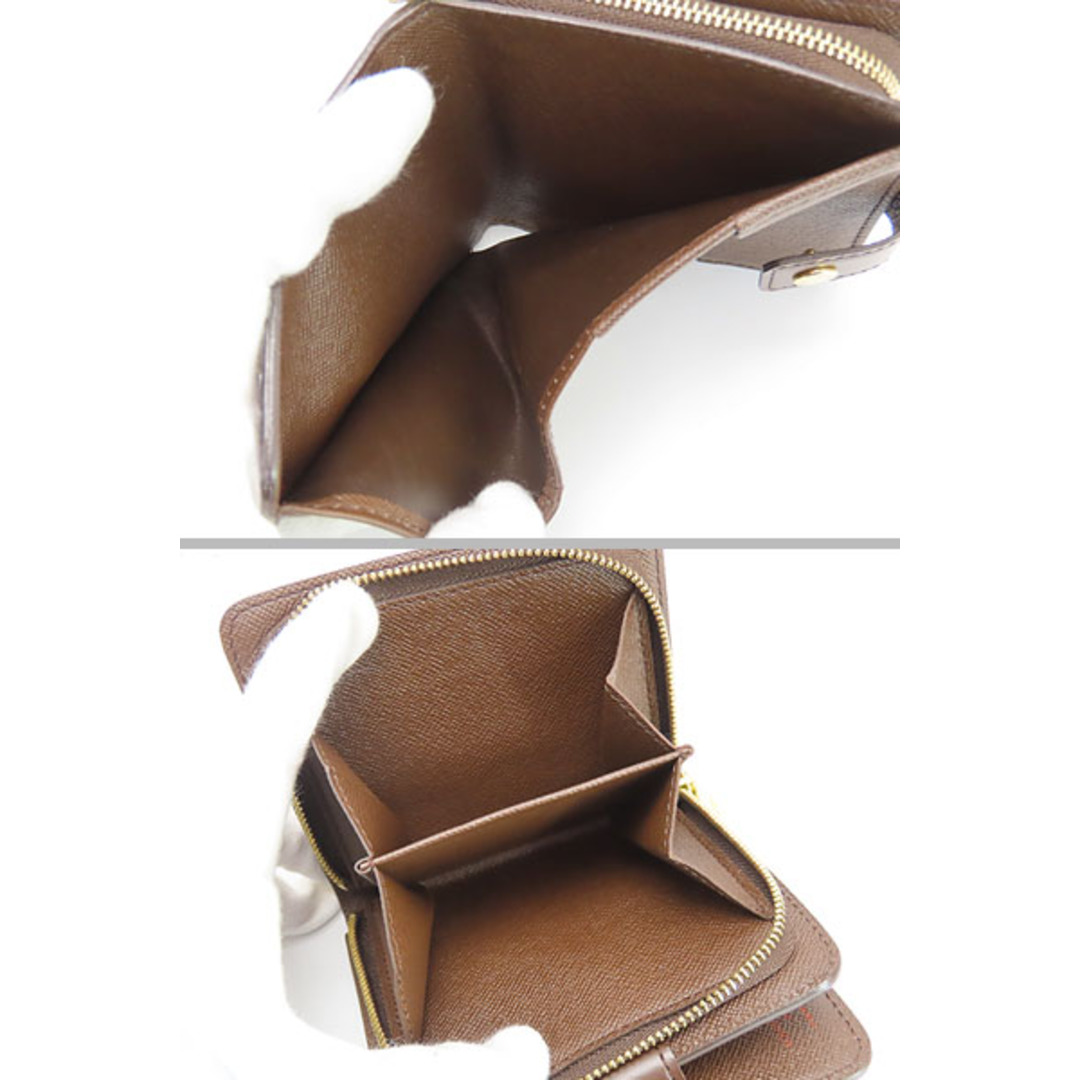 LOUIS VUITTON(ルイヴィトン)の超美品ルイヴィトンダミエコンパクトジップファスナー付き二つ折り財布ダ レディースのファッション小物(財布)の商品写真