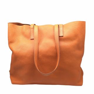 PRADA - 【中古】PRADA　プラダ　トートバッグ　レザー　オレンジ　ハンドバッグ　バッグ　カバン　鞄　習い事バッグ　A4ファイル　メンズ　レディース　ユニセックス　 【ブランドギャラリー東心斎橋店】