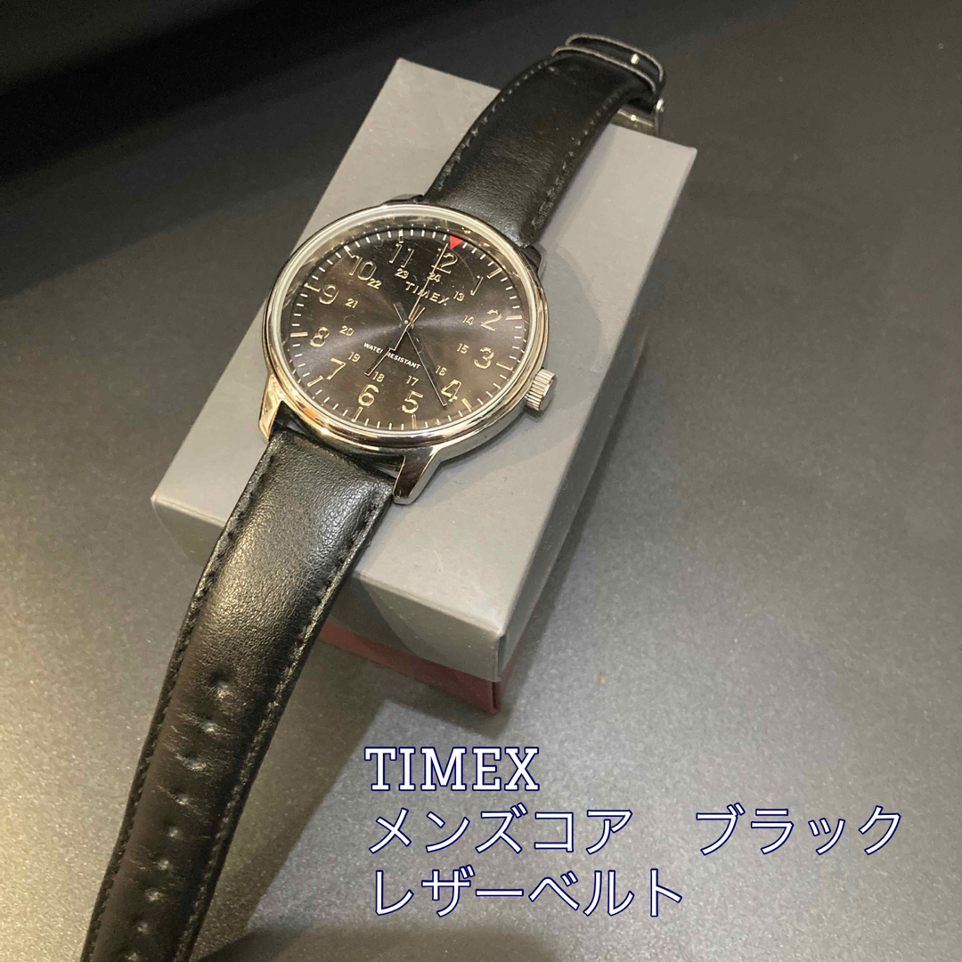 TIMEX(タイメックス)の【箱有り美品】TIMEX 革ベルト　ビジネスウォッチ メンズの時計(腕時計(アナログ))の商品写真