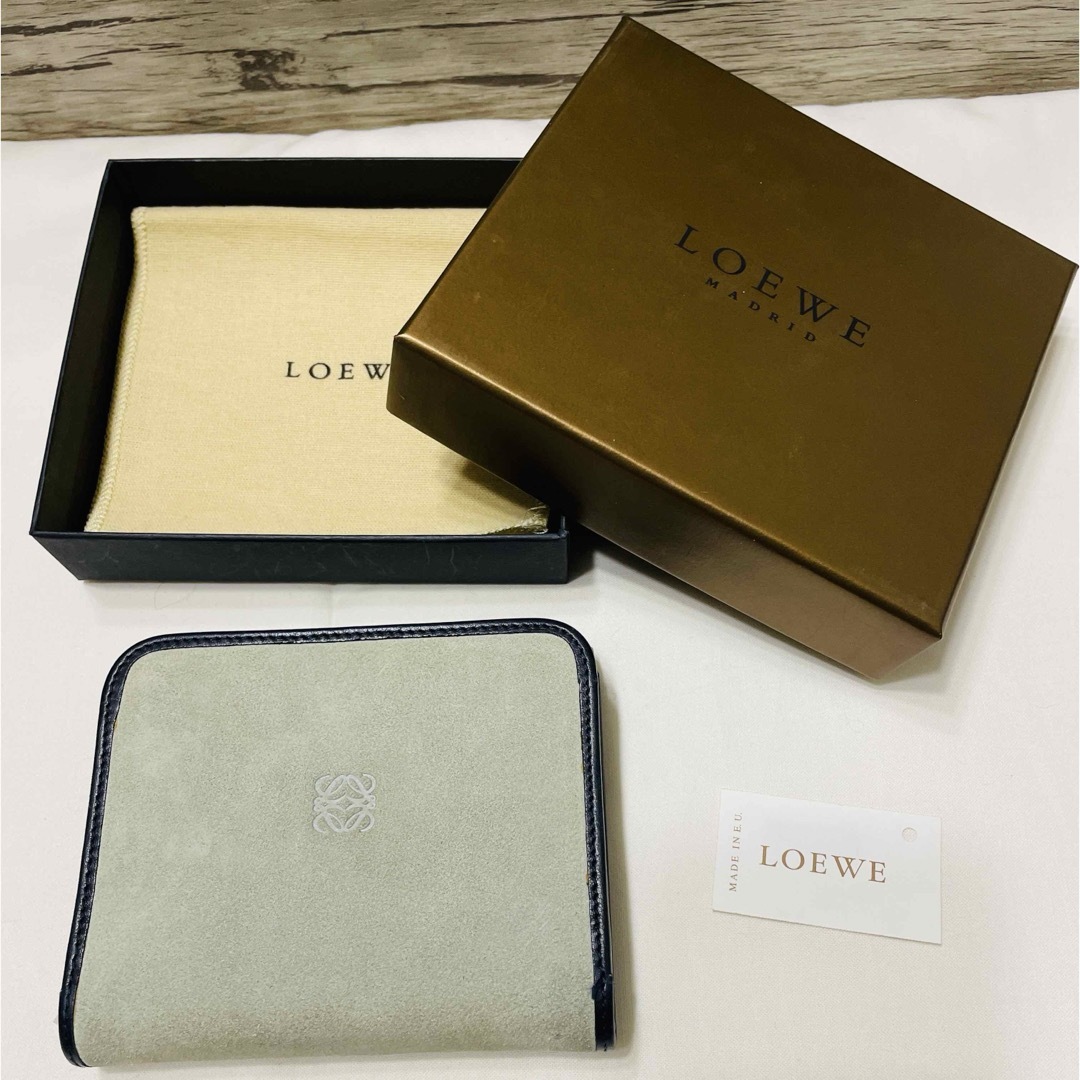 LOEWE(ロエベ)のロエベ2つ折り財布　スエード×レザー レディースのファッション小物(財布)の商品写真