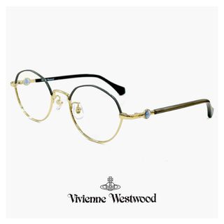 ヴィヴィアンウエストウッド(Vivienne Westwood)の【新品】 ヴィヴィアン ウエストウッド レディース メガネ 40-0010 c03 48mm Vivienne Westwood 眼鏡 女性 40-0010 多角形 型 メタル フレーム オーブ(サングラス/メガネ)