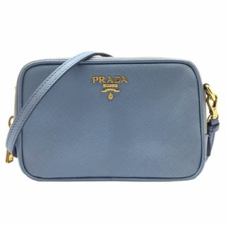 約15cm高さプラダ PRADA サフィアーノ ショルダーバッグ 1N1674 ブルー レザー レディース ショルダーバッグ