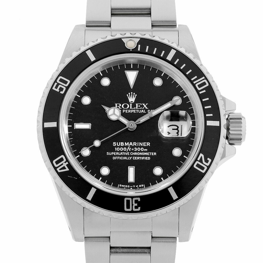 ROLEX(ロレックス)のロレックス サブマリーナ デイト トリプルゼロ 168000 ブラック オールトリチウム R番 メンズ 中古 腕時計 メンズの時計(腕時計(アナログ))の商品写真