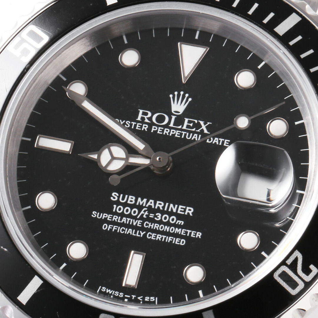 ROLEX(ロレックス)のロレックス サブマリーナ デイト トリプルゼロ 168000 ブラック オールトリチウム R番 メンズ 中古 腕時計 メンズの時計(腕時計(アナログ))の商品写真