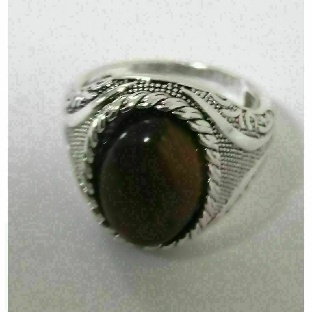 【R107】リング メンズ 　指輪　ブラウン　アクセサリー　20号 メンズのアクセサリー(リング(指輪))の商品写真