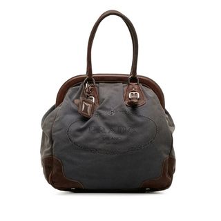 プラダ(PRADA)のプラダ ロゴジャガード ハンドバッグ BR3682 キャンバス レディース PRADA 【1-0128711】(ハンドバッグ)