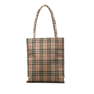 バーバリー(BURBERRY)の美品 バーバリー ノバチェック トートバッグ キャンバス レディース BURBERRY 【1-0128716】(トートバッグ)