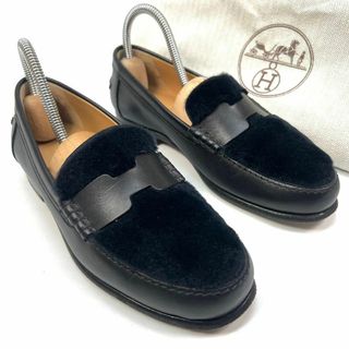 エルメス(Hermes)のHERMES エルメス　ケネディ　ローファー　ベロア(ローファー/革靴)