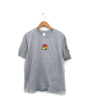 リーボック(Reebok)のリーボック カットソー Tシャツ 半袖 コットン プリント M グレー 灰(Tシャツ/カットソー(半袖/袖なし))