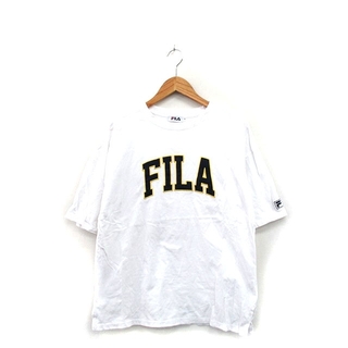 フィラ(FILA)のフィラ FILA カットソー Tシャツ 半袖 ロゴ コットン M ホワイト 白(Tシャツ/カットソー(半袖/袖なし))