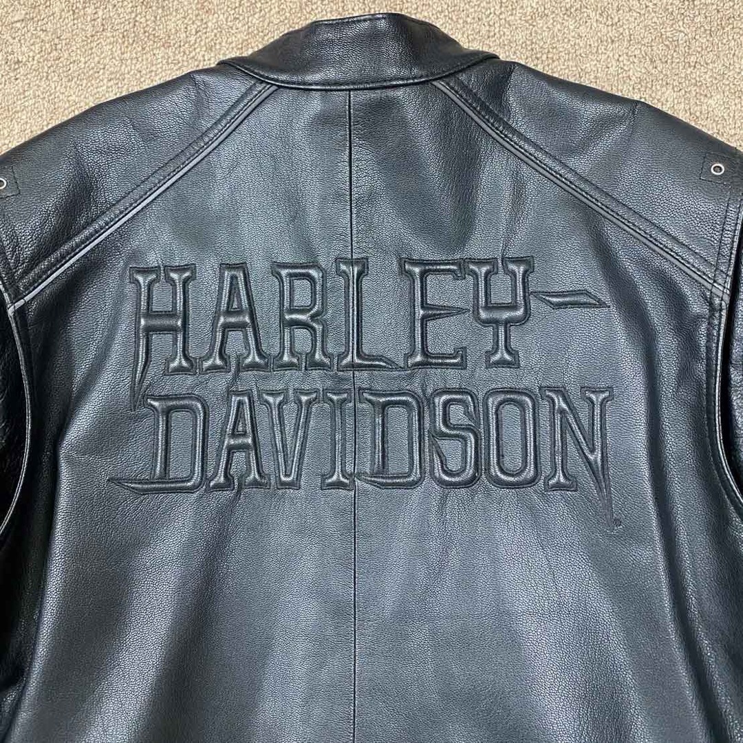Harley Davidson(ハーレーダビッドソン)の送料無料 ハーレーダビッドソン ライダースジャケット レザージャケット Ｌ   メンズのジャケット/アウター(ライダースジャケット)の商品写真