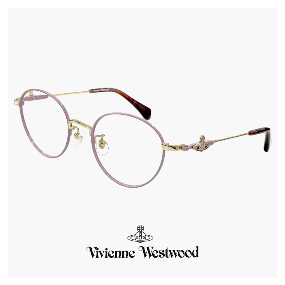 Vivienne Westwood(ヴィヴィアンウエストウッド)の【新品】 ヴィヴィアン ウエストウッド レディース メガネ 40-0009 c01 48mm Vivienne Westwood 眼鏡 女性 40-0009 ボストン 型 丸メガネ メタル フレーム オーブ レディースのファッション小物(サングラス/メガネ)の商品写真