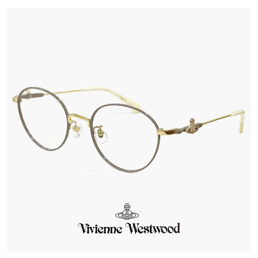 Vivienne Westwood(ヴィヴィアンウエストウッド)の【新品】 ヴィヴィアン ウエストウッド レディース メガネ 40-0009 c02 48mm Vivienne Westwood 眼鏡 女性 40-0009 ボストン 型 丸メガネ メタル フレーム オーブ レディースのファッション小物(サングラス/メガネ)の商品写真