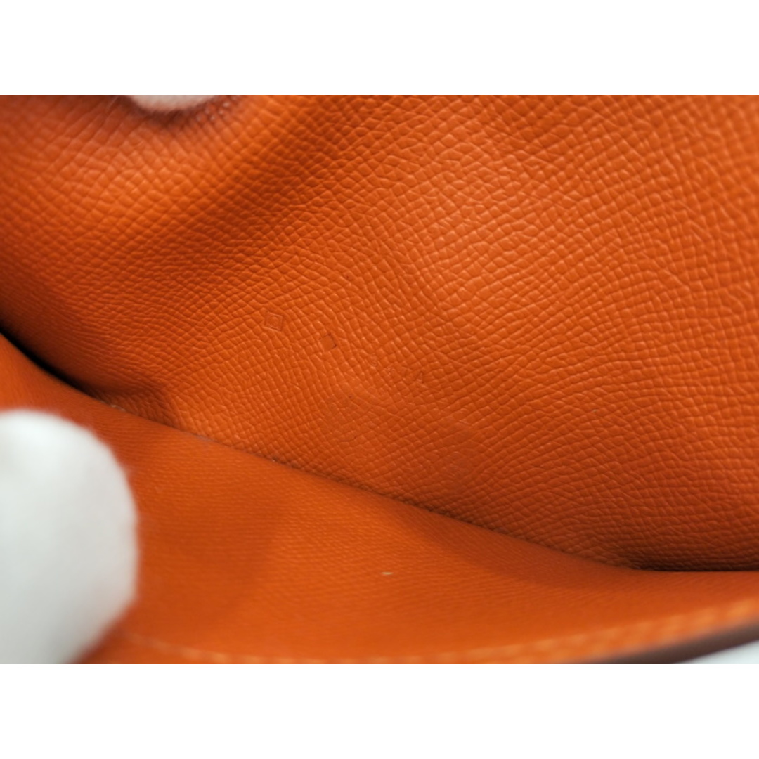 Hermes(エルメス)のHERMES 二つ折り長財布  ベアンスフレ ブラウン オレンジ シルバー金具 レディースのファッション小物(財布)の商品写真