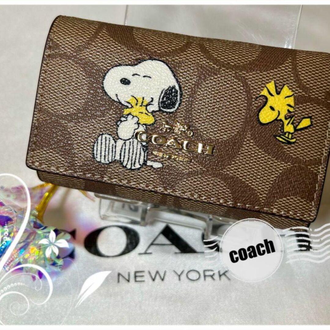 ファッション小物COACH コーチ キーケース スヌーピー ウッドストック