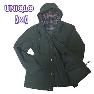 ユニクロ(UNIQLO)のUNIQLO【ユニクロ】マウンテンパーカー  グリーン フーディ チェック M(マウンテンパーカー)