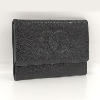 シャネル(CHANEL)のCHANEL カードケース レザー ブラック(名刺入れ/定期入れ)