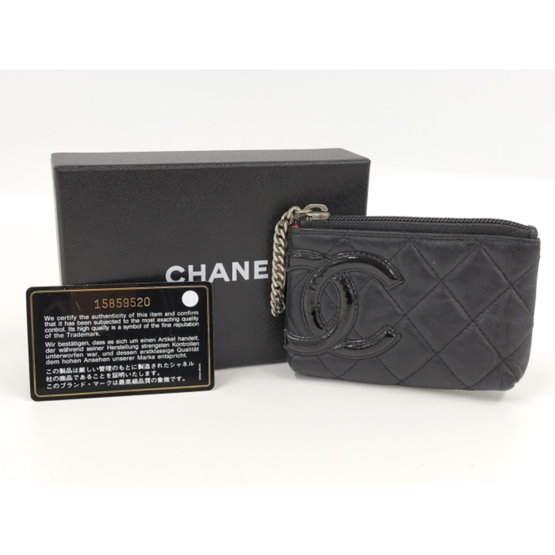 CHANEL(シャネル)のCHANEL 小銭入れ コインケース カンボンライン ブラック レディースのファッション小物(コインケース)の商品写真