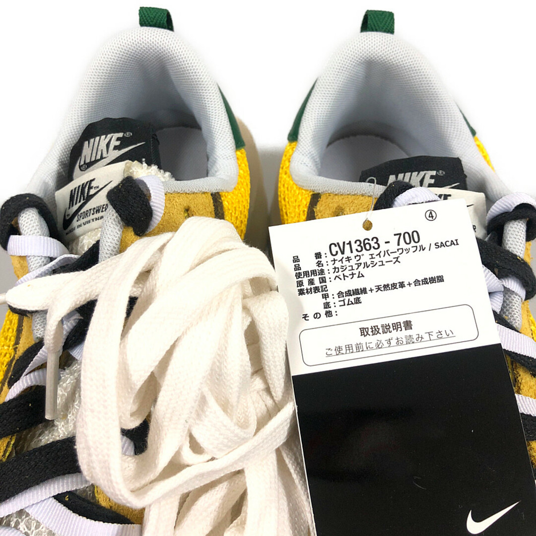 NIKE(ナイキ)のNIKE ナイキ 品番 CV1363-700 NIKE VAPORWAFFLE / SACAI シューズ スニーカー イエロー×グリーン サイズUS10.5＝28.5cm 正規品 / 33334 メンズの靴/シューズ(スニーカー)の商品写真