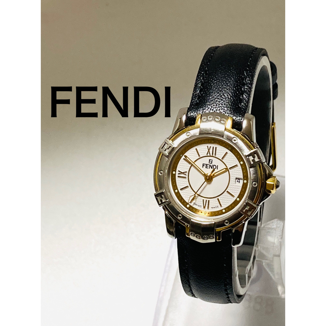 FENDI(フェンディ)の極美品！　FENDI フェンディ　電池&ベルト新品　レディース腕時計　コンビ レディースのファッション小物(腕時計)の商品写真