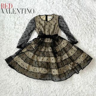 レッドヴァレンティノ(RED VALENTINO)のRED レッドヴァレンティノ　ローラ　着用　ドレス　ワンピース　40.(ひざ丈ワンピース)