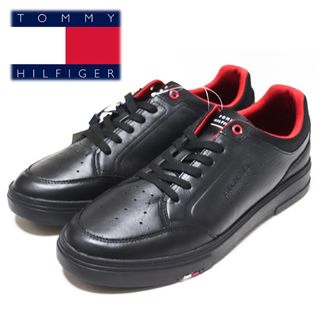 トミーヒルフィガー(TOMMY HILFIGER)の《トミーヒルフィガー》新品 バイカラー レザースニーカー UK8(26.5cm)(スニーカー)