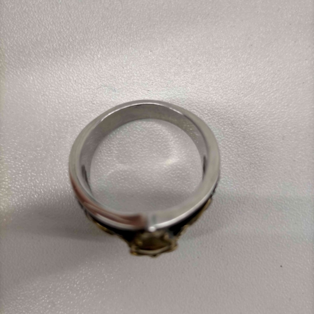 USED古着(ユーズドフルギ) スカルスター 薔薇 シルバーリング メンズ メンズのアクセサリー(リング(指輪))の商品写真
