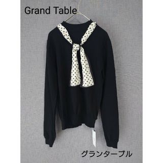 スコットクラブ(SCOT CLUB)のGrand Table グランターブル カットソー リボン 黒 新品 スコット(カットソー(長袖/七分))