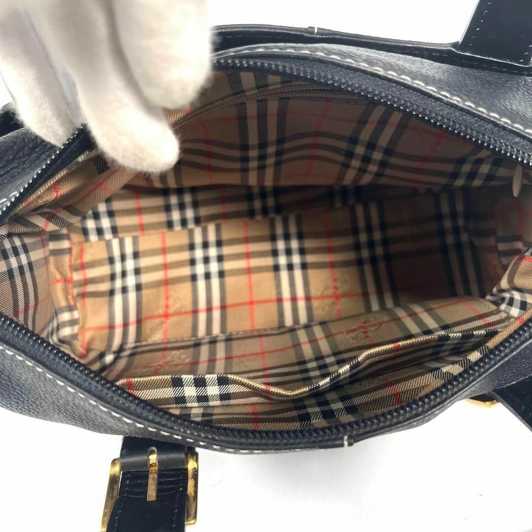 BURBERRY(バーバリー)の【美品】Burberry バーバリー ミニボストンバッグ ハンドバッグ ゴールド レディースのバッグ(ボストンバッグ)の商品写真