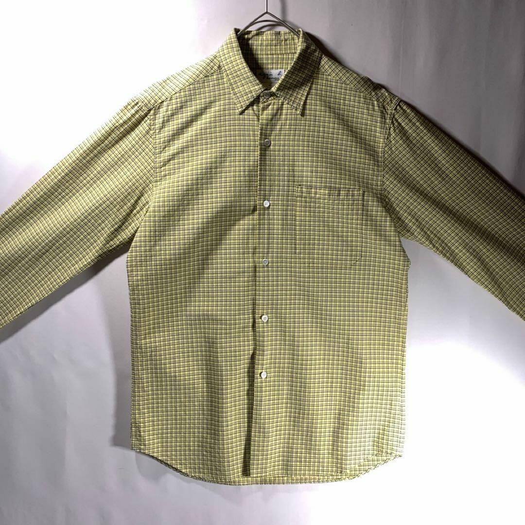 agnes b.(アニエスベー)の90s 00s 古着 アニエスベー オム ドレスシャツ チェック 黄色 メンズのトップス(シャツ)の商品写真