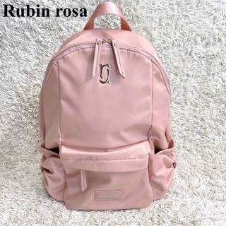 ルビンローザ(Rubin Rosa)の美品✨ Rubin rosa ルビンローザ　ナイロン　リュック　リボン　ピンク(リュック/バックパック)