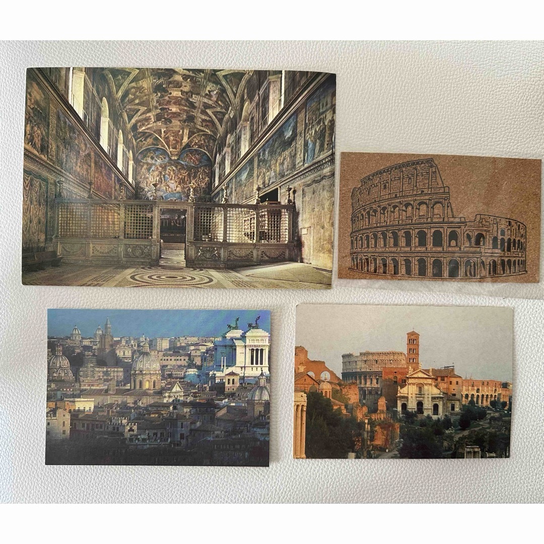 イタリア　ローマ、ヴァチカン　ポストカード　４枚 エンタメ/ホビーの声優グッズ(写真/ポストカード)の商品写真