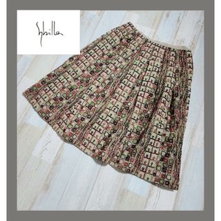 シビラ(Sybilla)の7【やや難あり】入手困難♡Sybilla パズルのような総柄ひざ丈スカート(ひざ丈スカート)