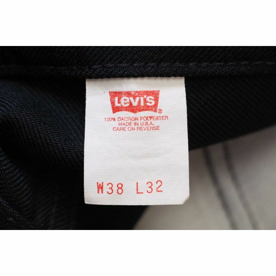 Levi's(リーバイス)の90s USA製 Levi'sリーバイス 517 ポリエステルパンツ 黒 w38★74 スタプレ ブーツカット フレア ビンテージ カントリー ブラック メンズのパンツ(スラックス)の商品写真