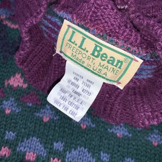 エルエルビーン(L.L.Bean)の80's 〜90's L.L.BEAN バーズアイ COTTON KNIT(ニット/セーター)