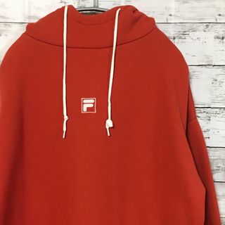 フィラ(FILA)の【希少】フィラ FILA スウェット パーカー フリーサイズ オレンジ 古着(パーカー)