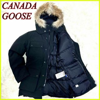 カナダグース(CANADA GOOSE)の【美品】CANADA GOOSE カナダグース ダウンコート S ブラック 袋(ダウンジャケット)