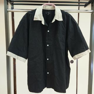 イヴサンローラン Yves Saint Laurent 半袖 ストライプシャツ メンズL /eaa360773