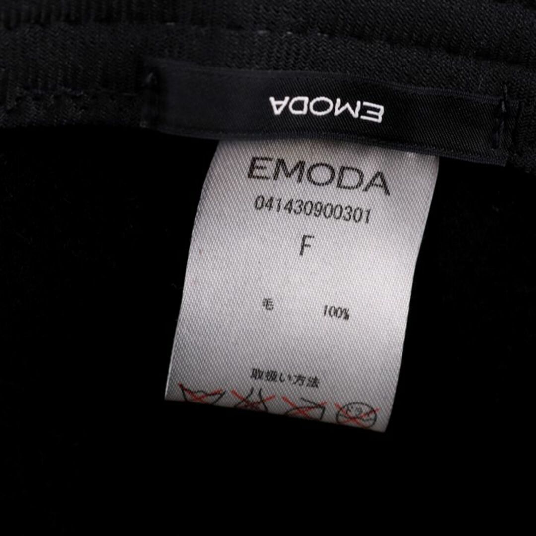 EMODA(エモダ)のエモダ 中折れハット ウール フェルト ブランド 帽子 レディース Fサイズ ブラック EMODA レディースの帽子(ハット)の商品写真