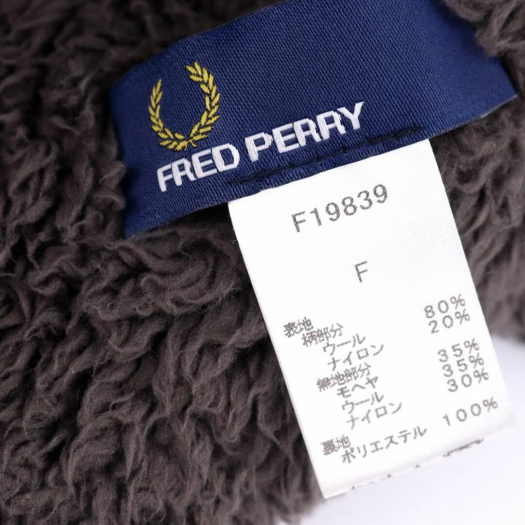 FRED PERRY(フレッドペリー)のフレッドペリー スヌード ネックウォーマー ロゴ ウール混 ブランド 小物 メンズ Fサイズ ネイビー FRED PERRY メンズのファッション小物(マフラー)の商品写真