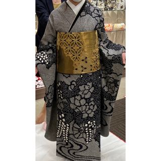 二尺袖 着物 袴フルセット 百花斉放 着物ショート丈 袴変更可能 NO29574袴セット