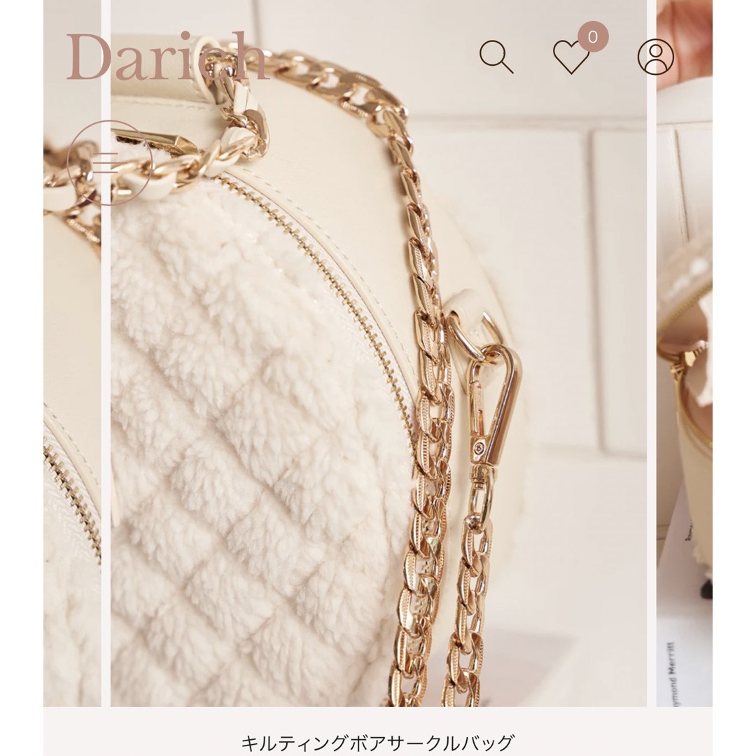 Darich(ダーリッチ)のキルティングボアサークルバッグ レディースのバッグ(ショルダーバッグ)の商品写真