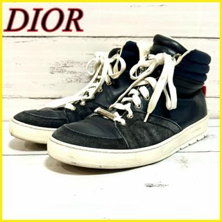 クリスチャンディオール(Christian Dior)の【美品】Dior ディオール オム ハイカットスニーカー ネイビー 41 26㎝(スニーカー)