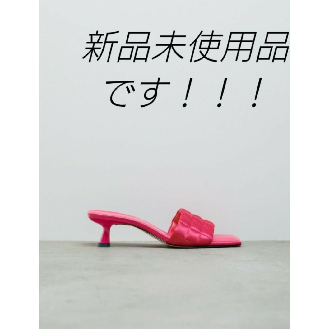 ZARA(ザラ)のザラ ミュール ビビッドピンク 35！！ レディースの靴/シューズ(ミュール)の商品写真